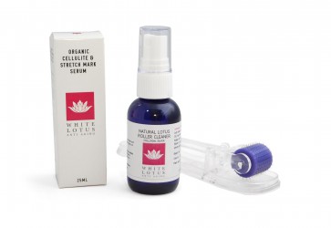 White Lotus 1.5 mm Strekkmerke og Cellulitt Dermaroller Kit
